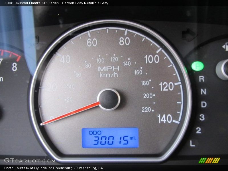 Carbon Gray Metallic / Gray 2008 Hyundai Elantra GLS Sedan
