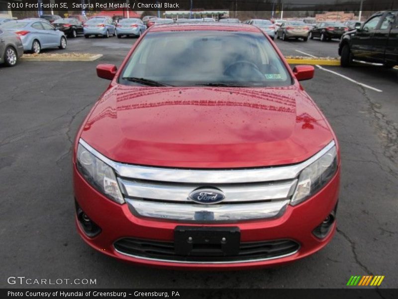 Sangria Red Metallic / Charcoal Black 2010 Ford Fusion SE