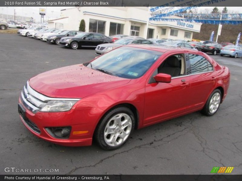Sangria Red Metallic / Charcoal Black 2010 Ford Fusion SE