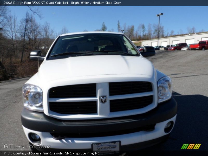 Bright White / Medium Slate Gray 2008 Dodge Ram 3500 ST Quad Cab 4x4