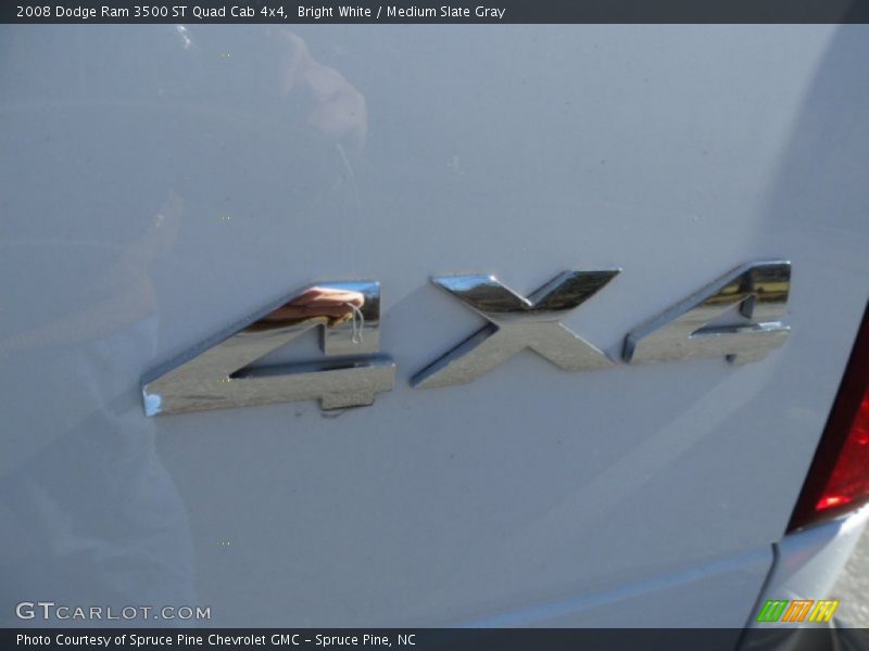 Bright White / Medium Slate Gray 2008 Dodge Ram 3500 ST Quad Cab 4x4