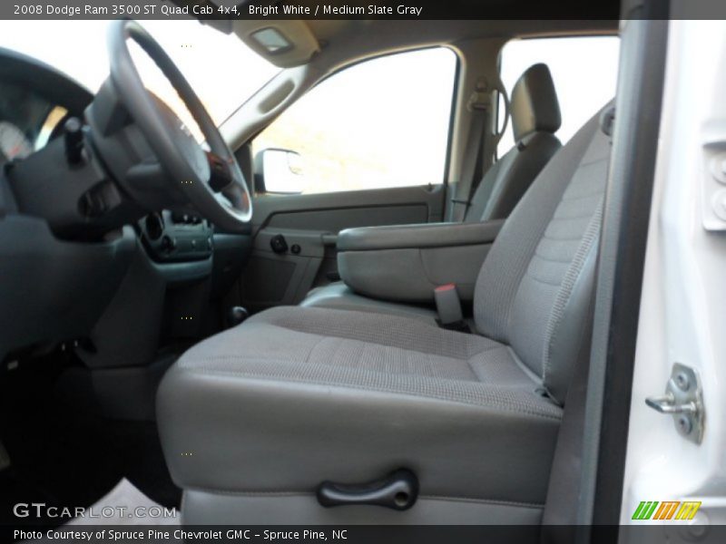 Bright White / Medium Slate Gray 2008 Dodge Ram 3500 ST Quad Cab 4x4