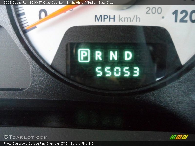 Bright White / Medium Slate Gray 2008 Dodge Ram 3500 ST Quad Cab 4x4