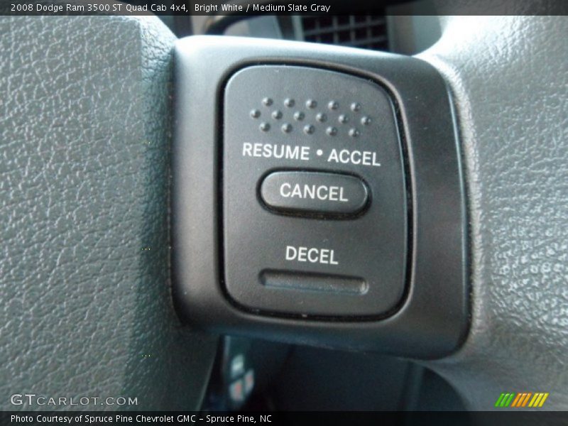 Bright White / Medium Slate Gray 2008 Dodge Ram 3500 ST Quad Cab 4x4