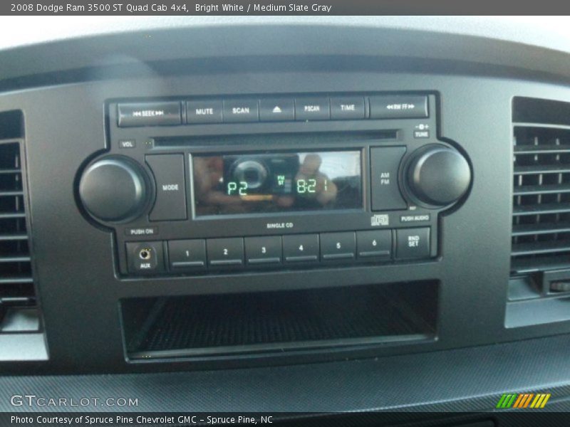 Bright White / Medium Slate Gray 2008 Dodge Ram 3500 ST Quad Cab 4x4
