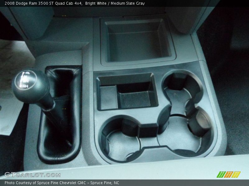 Bright White / Medium Slate Gray 2008 Dodge Ram 3500 ST Quad Cab 4x4