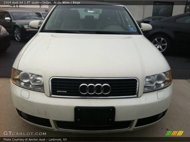 Arctic White / Beige 2004 Audi A4 1.8T quattro Sedan