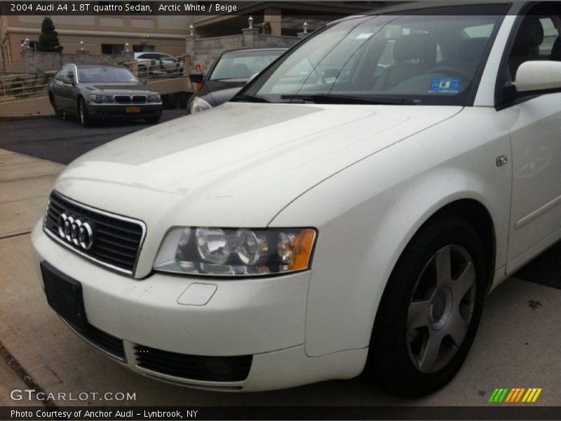 Arctic White / Beige 2004 Audi A4 1.8T quattro Sedan