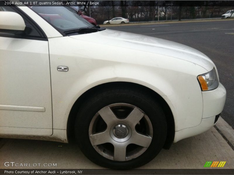 Arctic White / Beige 2004 Audi A4 1.8T quattro Sedan