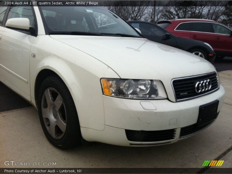 Arctic White / Beige 2004 Audi A4 1.8T quattro Sedan