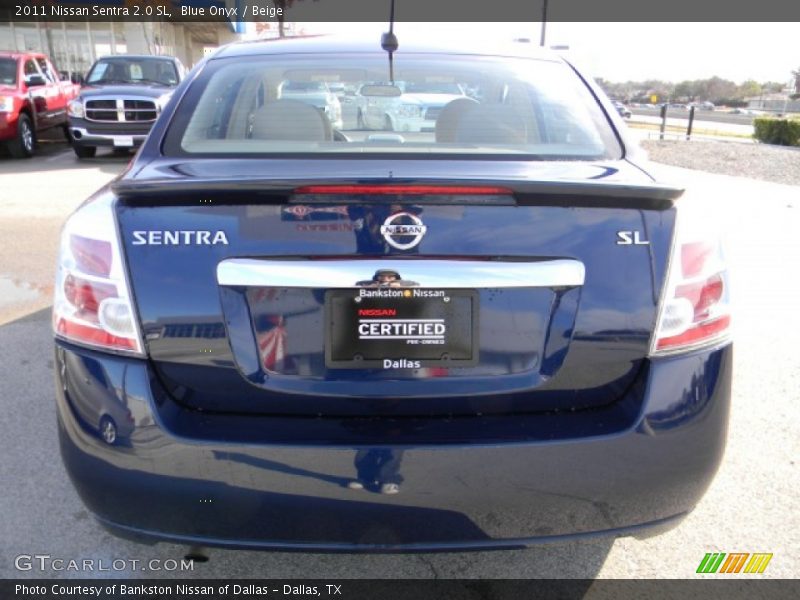 Blue Onyx / Beige 2011 Nissan Sentra 2.0 SL