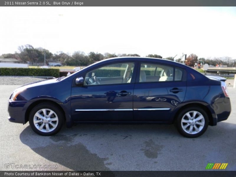 Blue Onyx / Beige 2011 Nissan Sentra 2.0 SL
