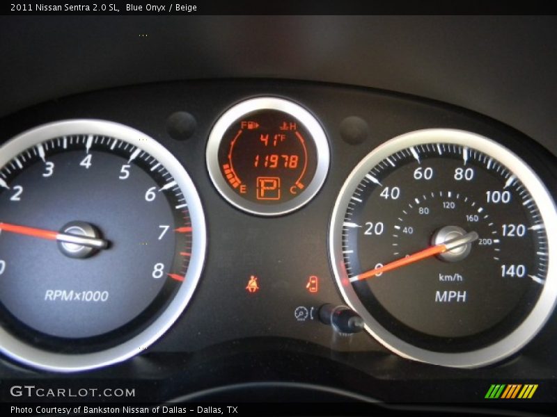 Blue Onyx / Beige 2011 Nissan Sentra 2.0 SL