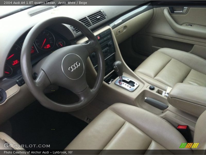 Arctic White / Beige 2004 Audi A4 1.8T quattro Sedan