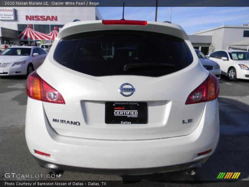 Glacier White Pearl / Beige 2010 Nissan Murano LE