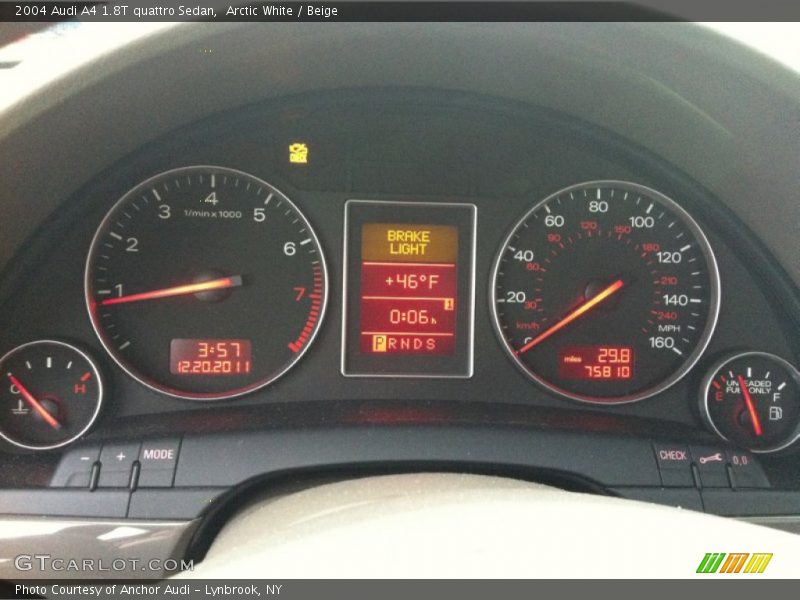 Arctic White / Beige 2004 Audi A4 1.8T quattro Sedan