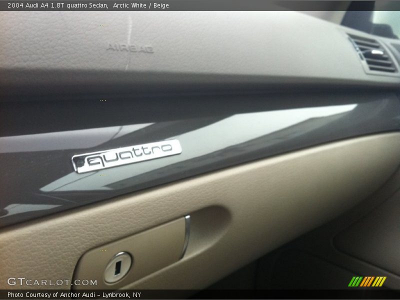 Arctic White / Beige 2004 Audi A4 1.8T quattro Sedan
