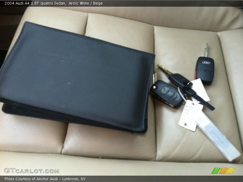 Arctic White / Beige 2004 Audi A4 1.8T quattro Sedan