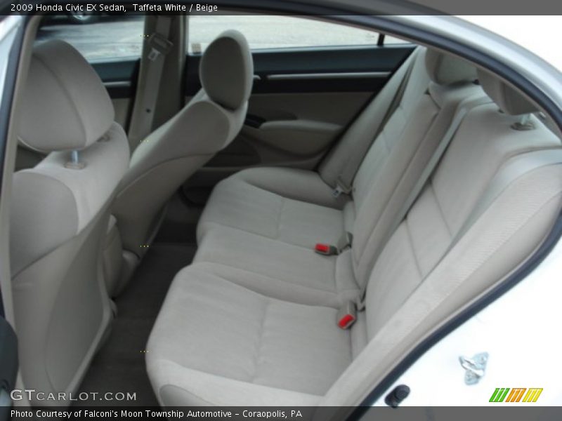 Taffeta White / Beige 2009 Honda Civic EX Sedan