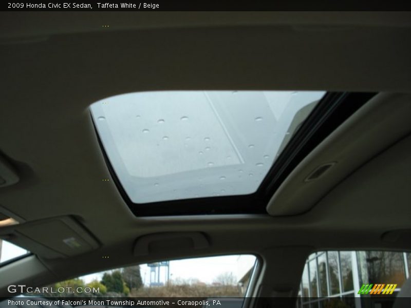 Taffeta White / Beige 2009 Honda Civic EX Sedan