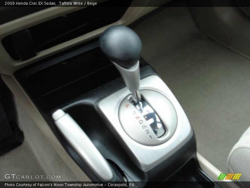 Taffeta White / Beige 2009 Honda Civic EX Sedan