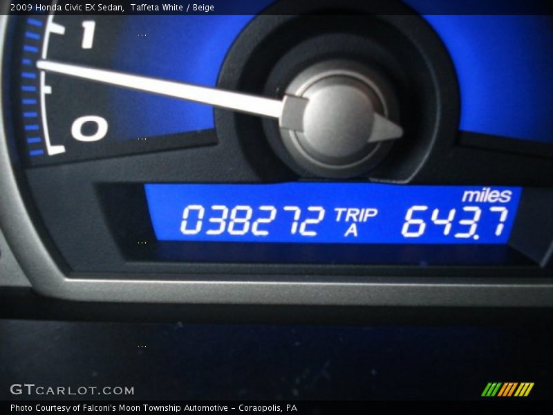 Taffeta White / Beige 2009 Honda Civic EX Sedan