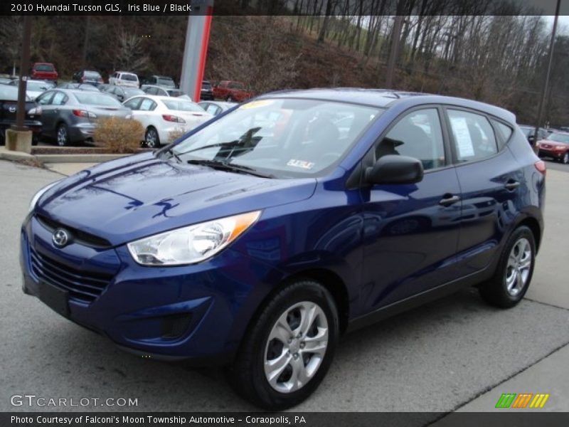 Iris Blue / Black 2010 Hyundai Tucson GLS