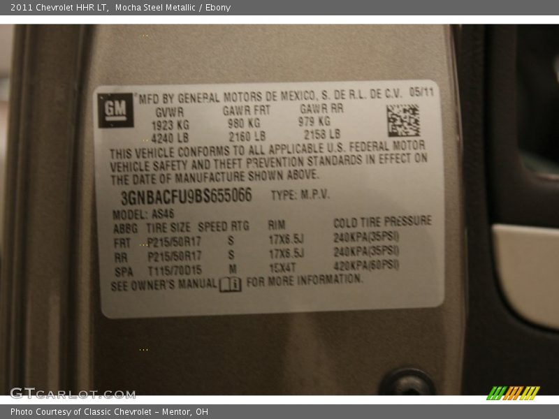 Mocha Steel Metallic / Ebony 2011 Chevrolet HHR LT