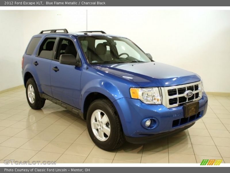 Blue Flame Metallic / Charcoal Black 2012 Ford Escape XLT