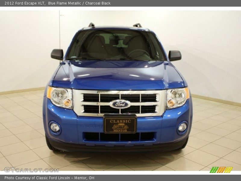 Blue Flame Metallic / Charcoal Black 2012 Ford Escape XLT
