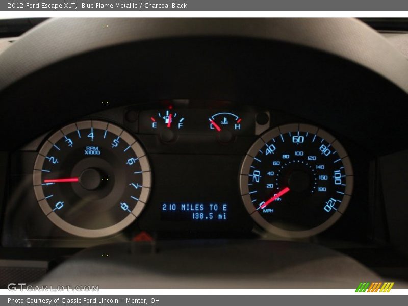 Blue Flame Metallic / Charcoal Black 2012 Ford Escape XLT