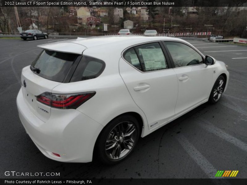 Starfire White Pearl / F Sport Ocean Blue Nuluxe 2012 Lexus CT F Sport Special Edition Hybrid