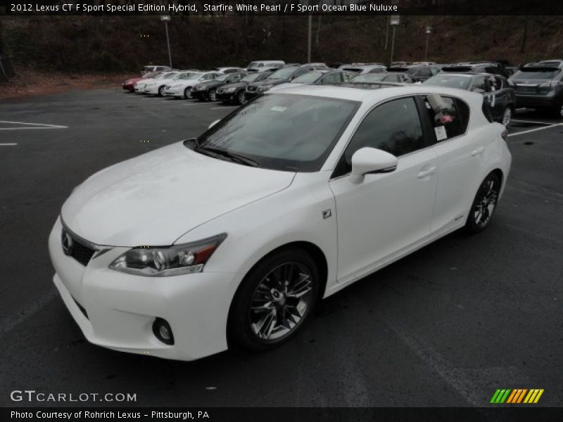 Starfire White Pearl / F Sport Ocean Blue Nuluxe 2012 Lexus CT F Sport Special Edition Hybrid
