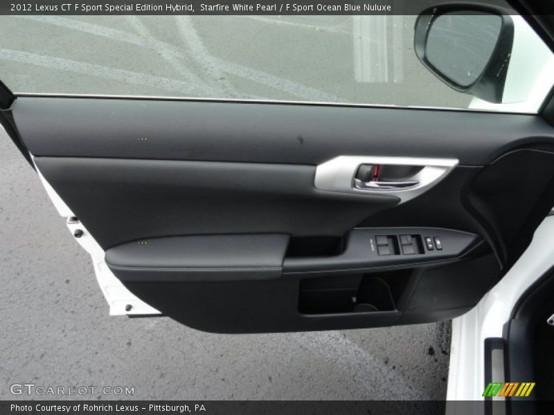 Starfire White Pearl / F Sport Ocean Blue Nuluxe 2012 Lexus CT F Sport Special Edition Hybrid