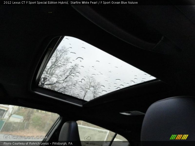 Starfire White Pearl / F Sport Ocean Blue Nuluxe 2012 Lexus CT F Sport Special Edition Hybrid