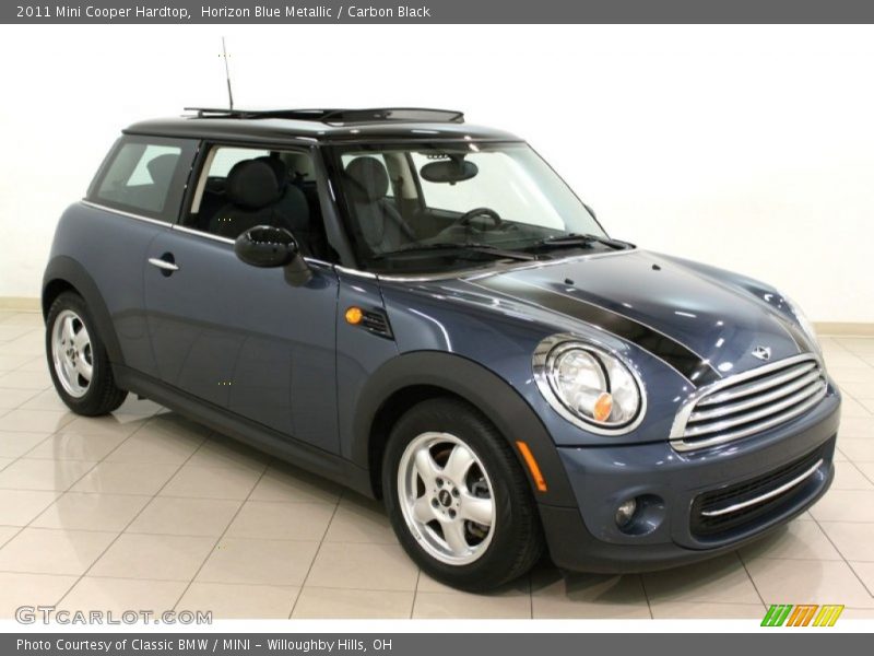 Horizon Blue Metallic / Carbon Black 2011 Mini Cooper Hardtop