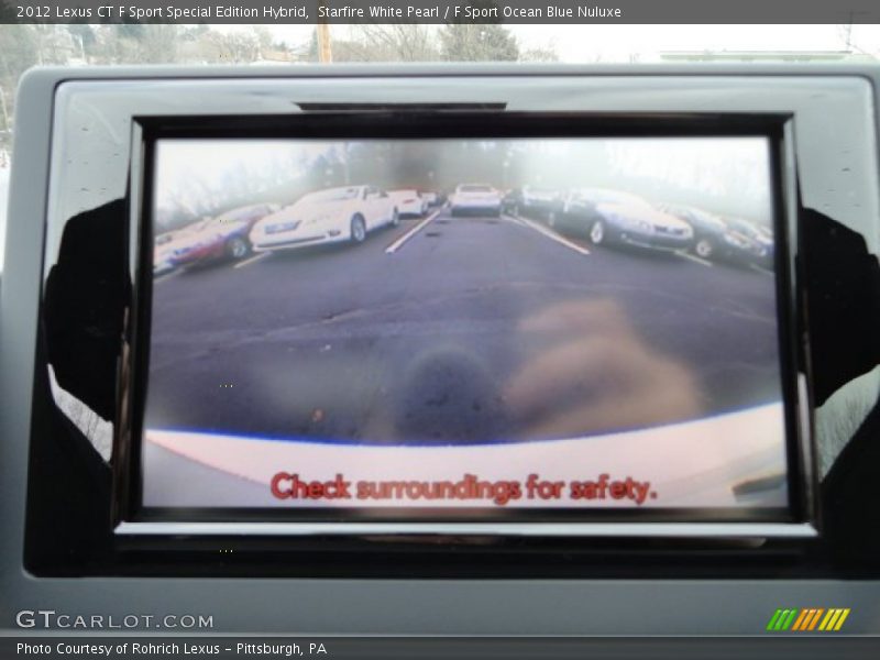 Starfire White Pearl / F Sport Ocean Blue Nuluxe 2012 Lexus CT F Sport Special Edition Hybrid