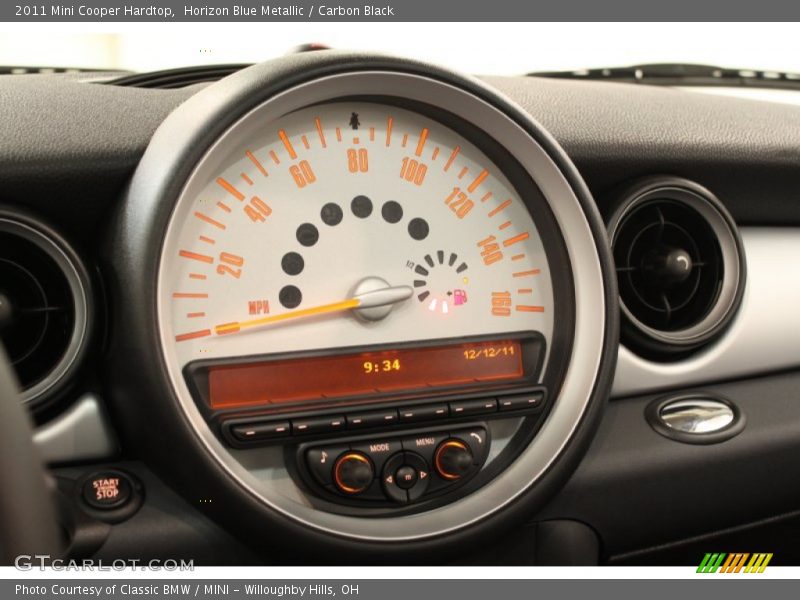 Horizon Blue Metallic / Carbon Black 2011 Mini Cooper Hardtop