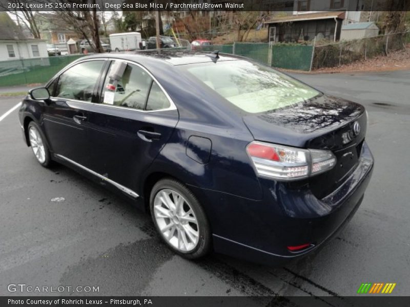 Deep Sea Blue Mica / Parchment/Brown Walnut 2012 Lexus HS 250h Premium