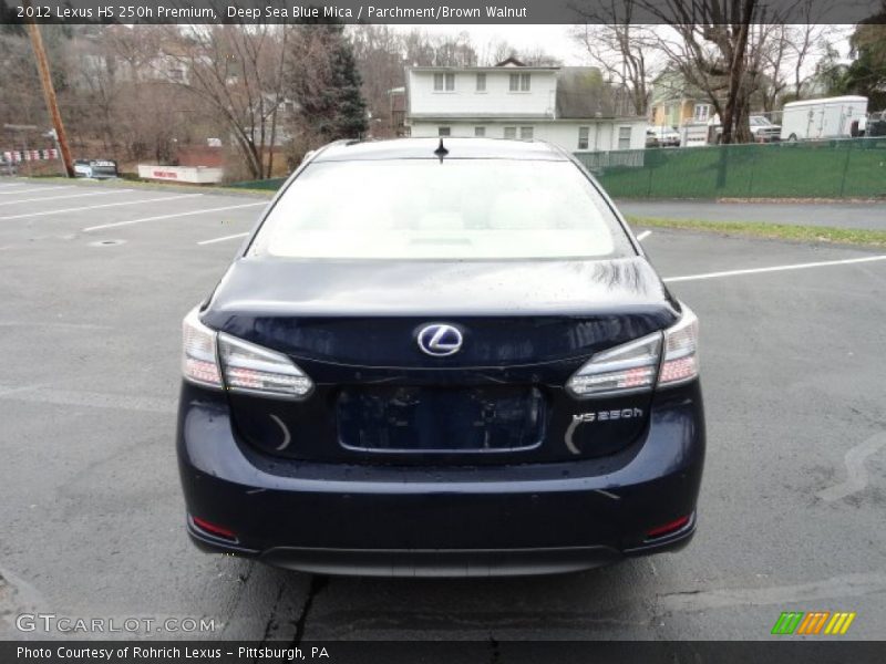 Deep Sea Blue Mica / Parchment/Brown Walnut 2012 Lexus HS 250h Premium