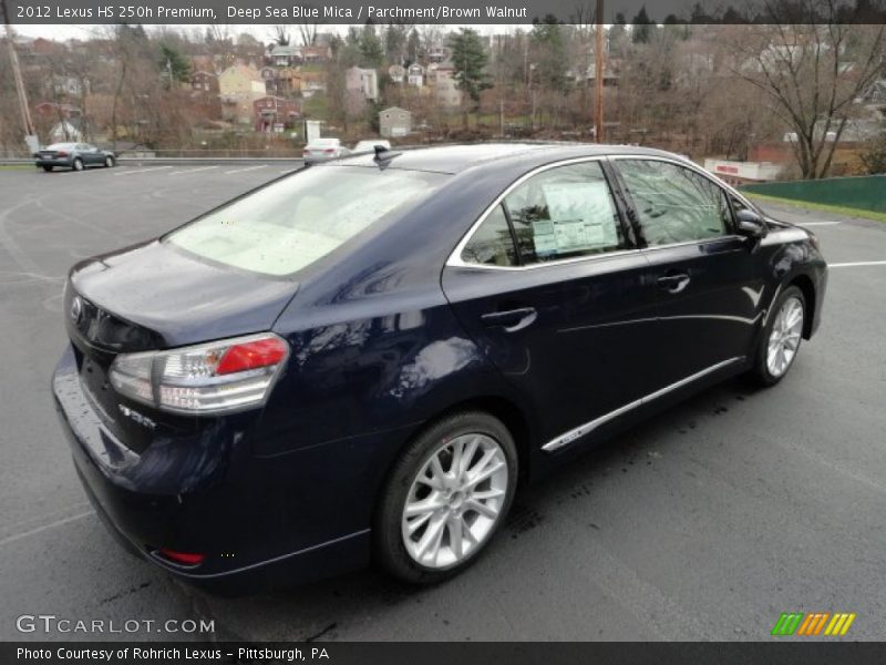 Deep Sea Blue Mica / Parchment/Brown Walnut 2012 Lexus HS 250h Premium