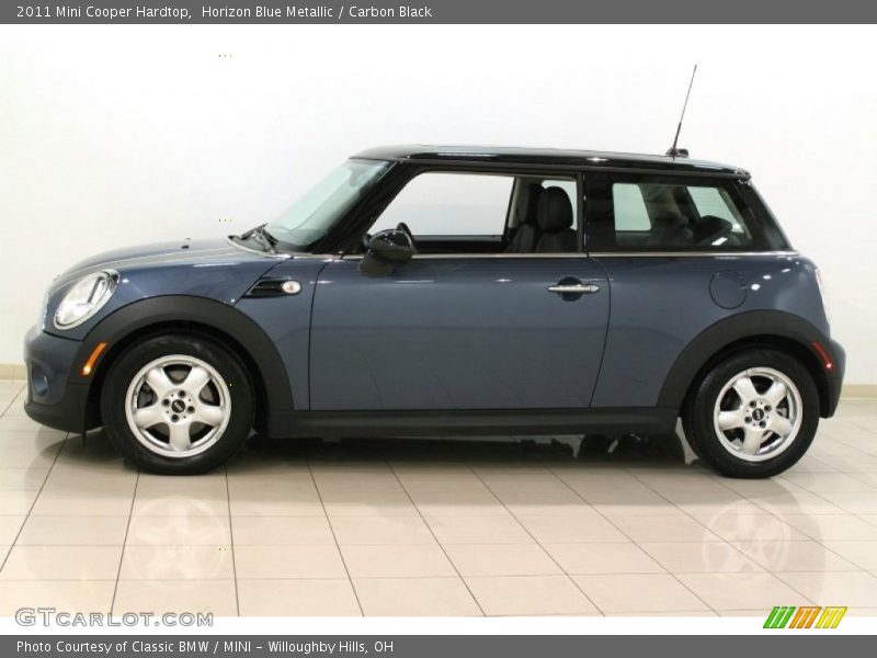 Horizon Blue Metallic / Carbon Black 2011 Mini Cooper Hardtop