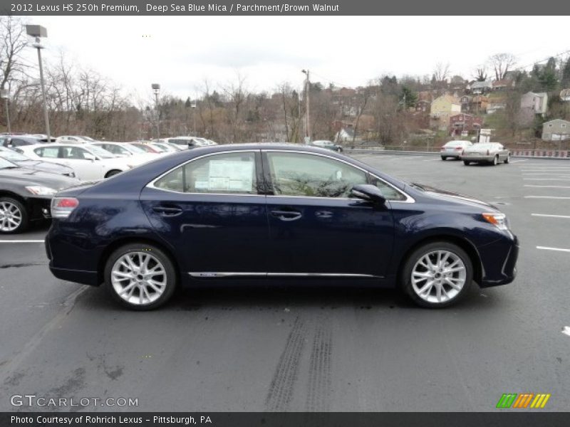 Deep Sea Blue Mica / Parchment/Brown Walnut 2012 Lexus HS 250h Premium