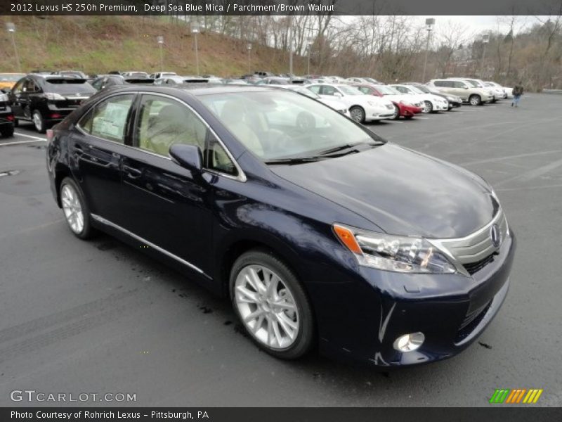 Deep Sea Blue Mica / Parchment/Brown Walnut 2012 Lexus HS 250h Premium