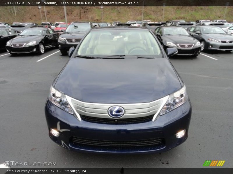 Deep Sea Blue Mica / Parchment/Brown Walnut 2012 Lexus HS 250h Premium
