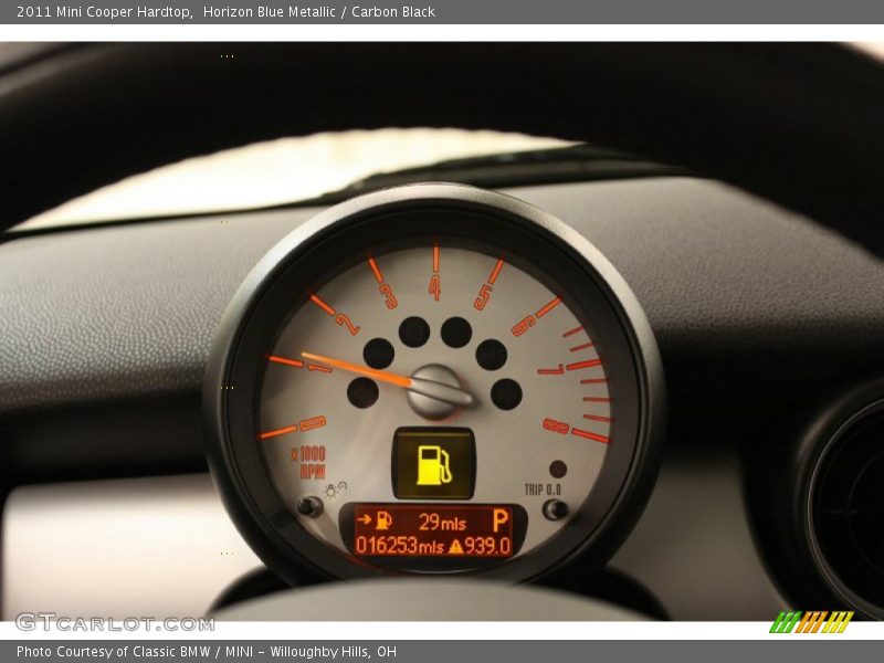 Horizon Blue Metallic / Carbon Black 2011 Mini Cooper Hardtop