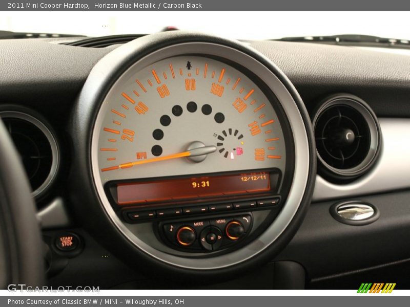 Horizon Blue Metallic / Carbon Black 2011 Mini Cooper Hardtop