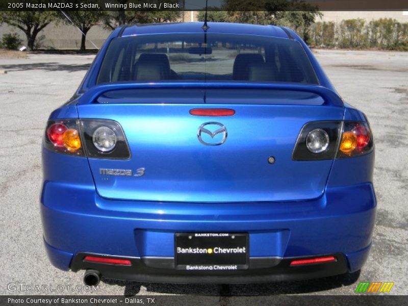Winning Blue Mica / Black 2005 Mazda MAZDA3 s Sedan