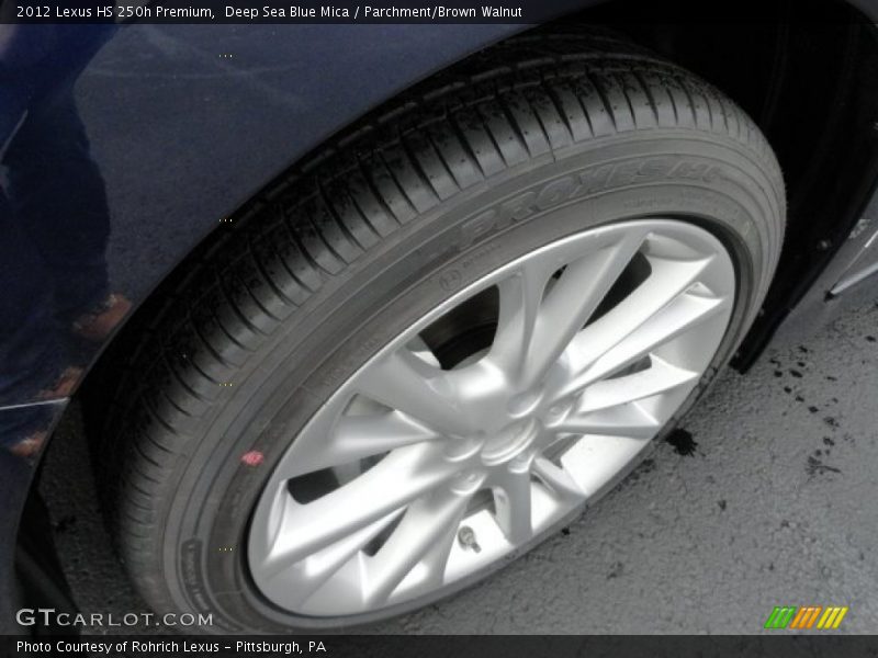 Deep Sea Blue Mica / Parchment/Brown Walnut 2012 Lexus HS 250h Premium