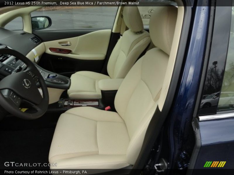 Deep Sea Blue Mica / Parchment/Brown Walnut 2012 Lexus HS 250h Premium
